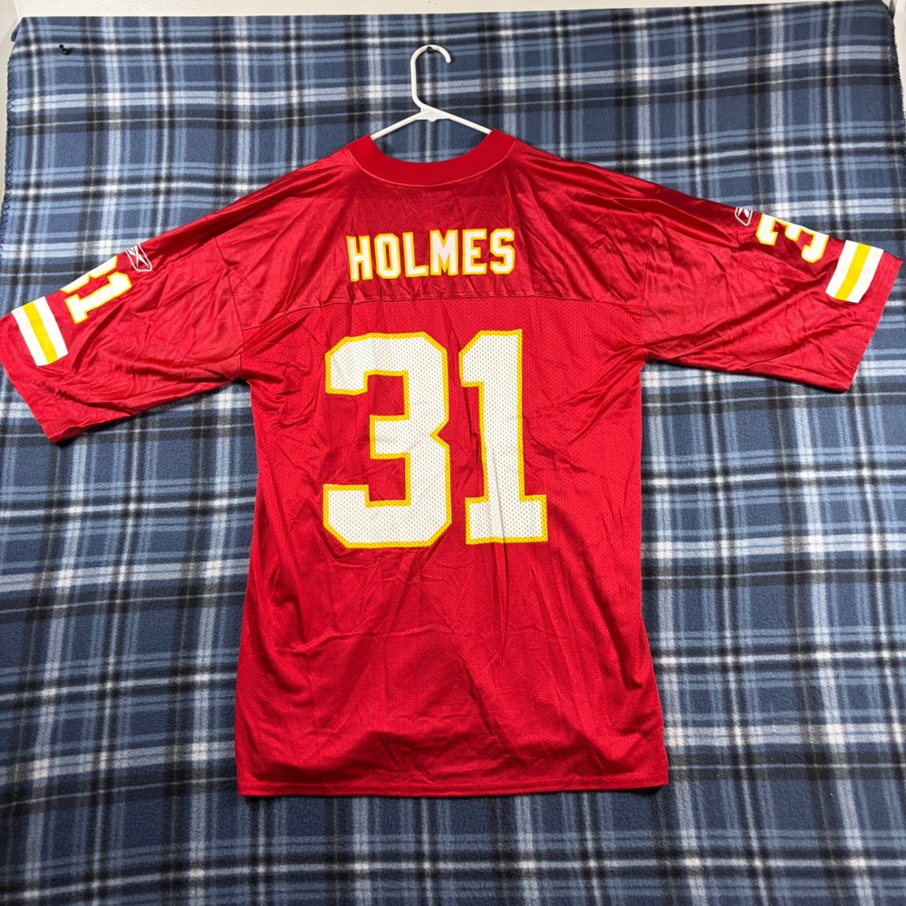 Reebok Kansas City Chiefs Priest Holmes 31 NFL Jersey Red Mens Medium 7075A 04